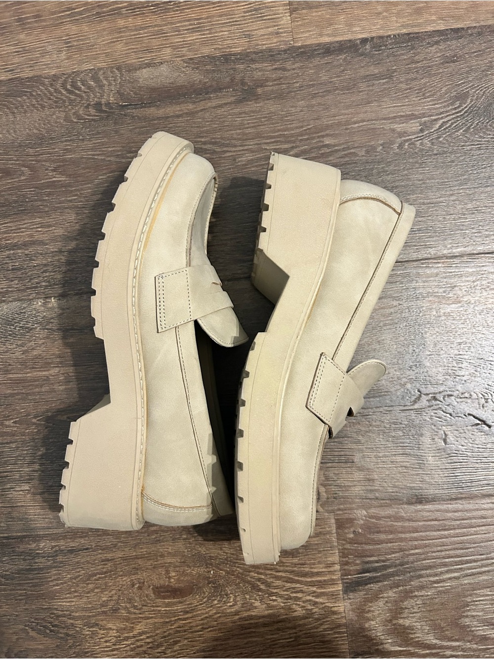 Women’s Neutral Beige Chunky Slip-On Loafers
